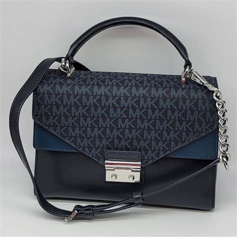 michael kors sloan medium double flap top handle satchel